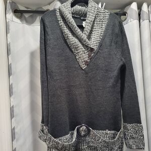 Grey sweater dress